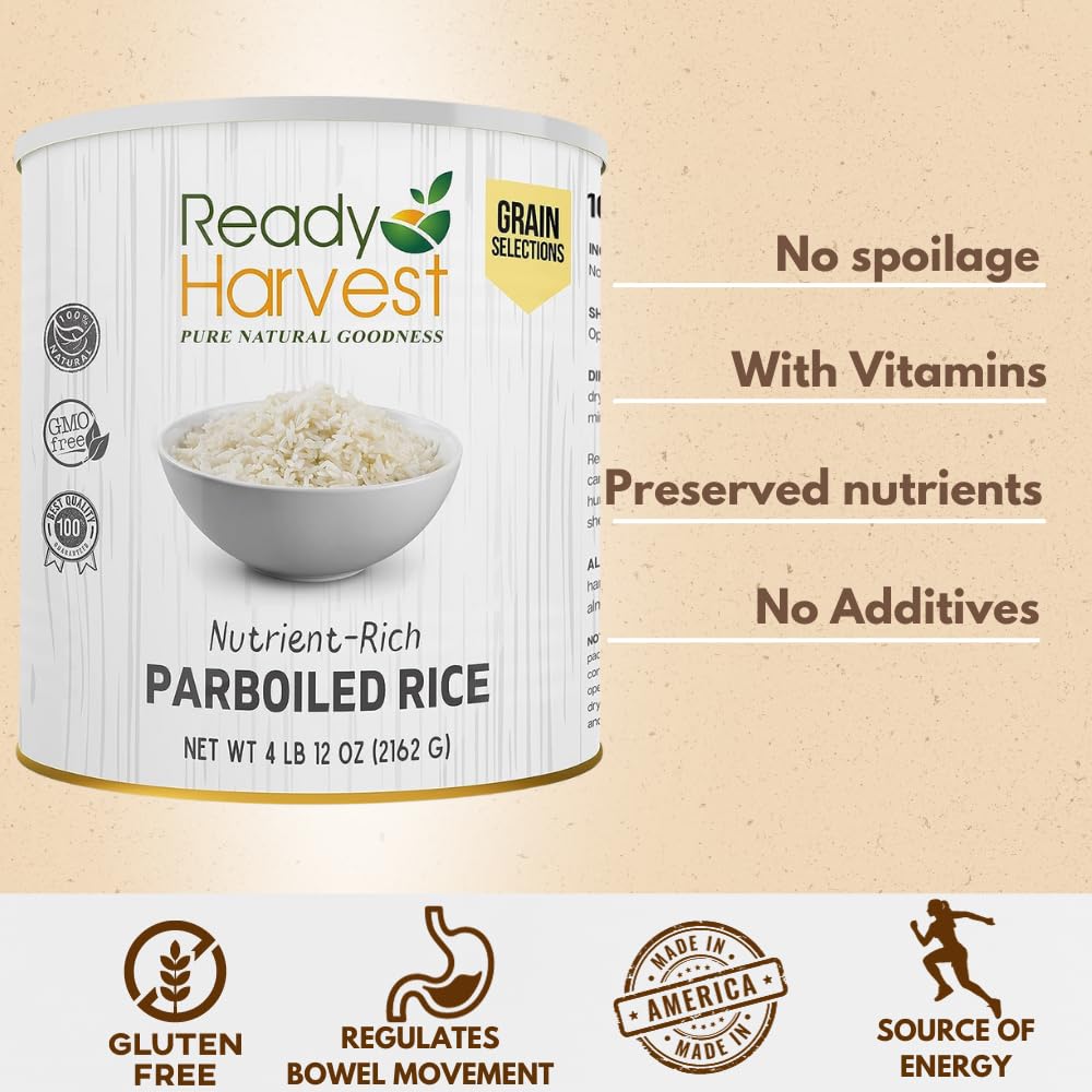 Ready Harvest High Nutrient Parboiled Long Grain White Rice (30-Year Shelf Life)