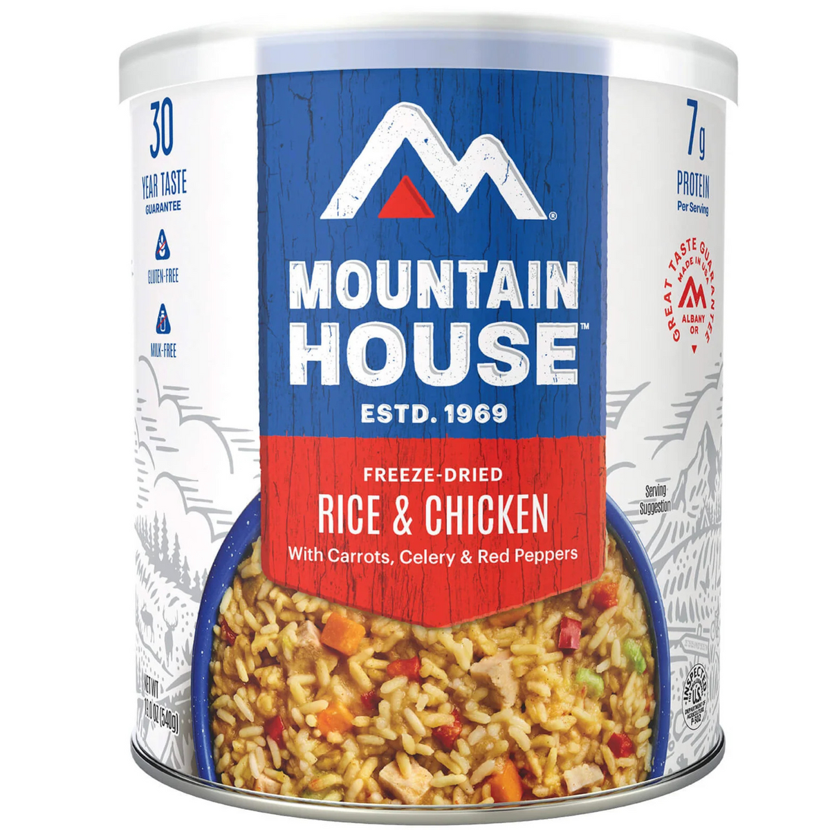 Freeze-Dried Rice and Chicken Can - Mountain House (GF) Gluten Free