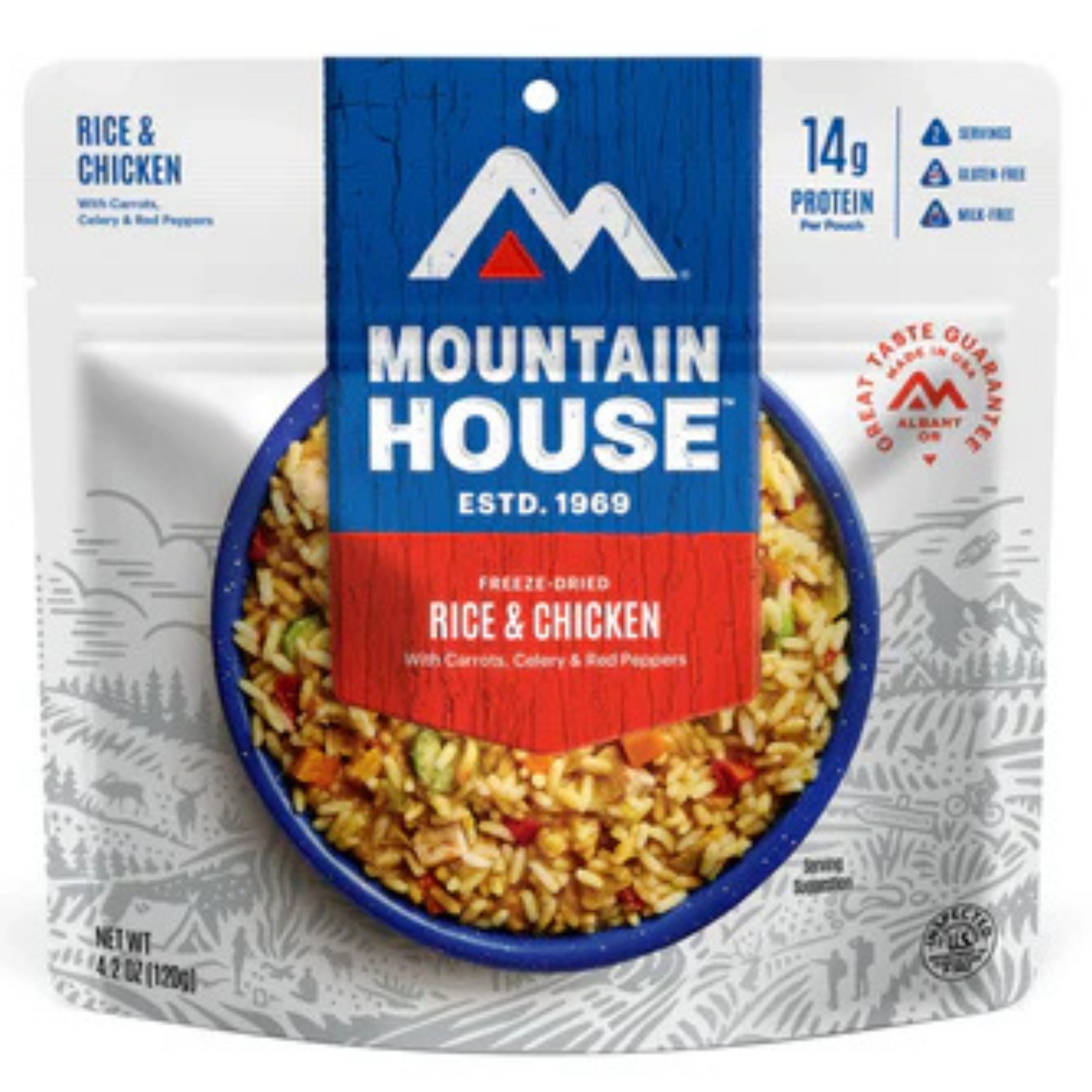 Freeze-Dried Rice and Chicken Pouch - Mountain House (GF) Gluten Free