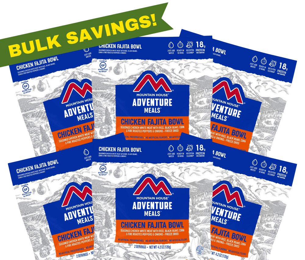 Freeze-Dried Chicken Fajita Bowl Pouch - Mountain House (GF) Gluten Free