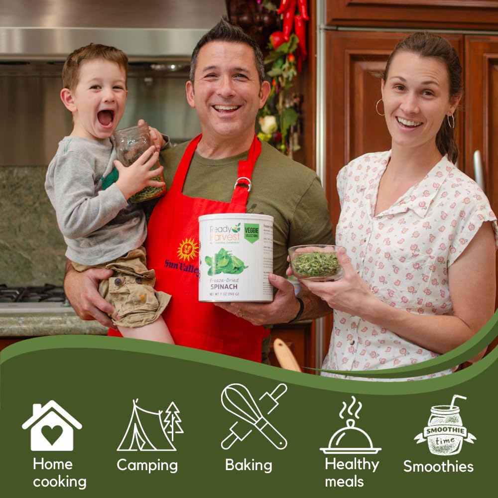 Ready Harvest Freeze-Dried Spinach (30-Year Shelf Life)