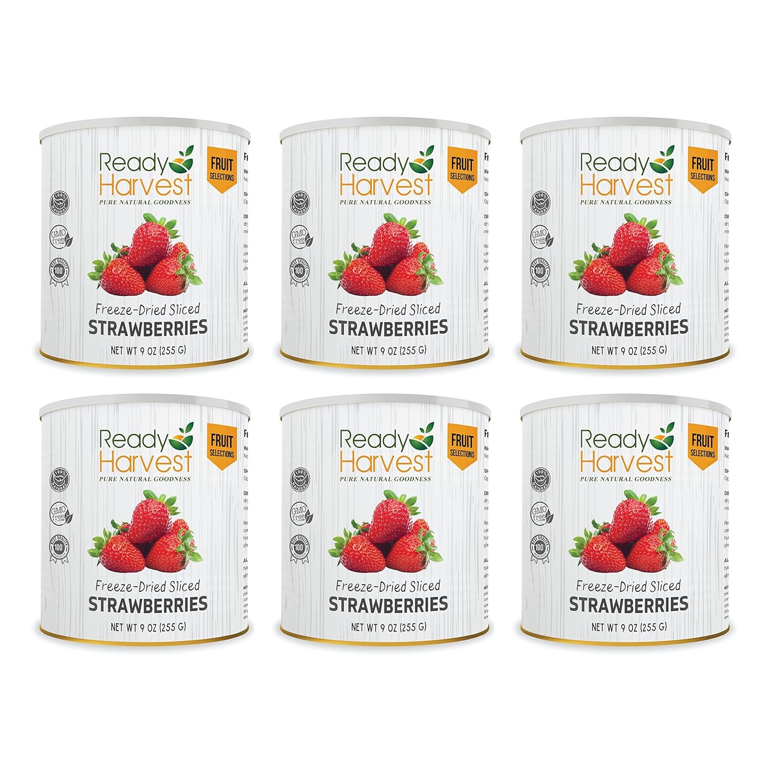 Ready Harvest Freeze-Dried Strawberry Slices (30-Year Shelf Life)