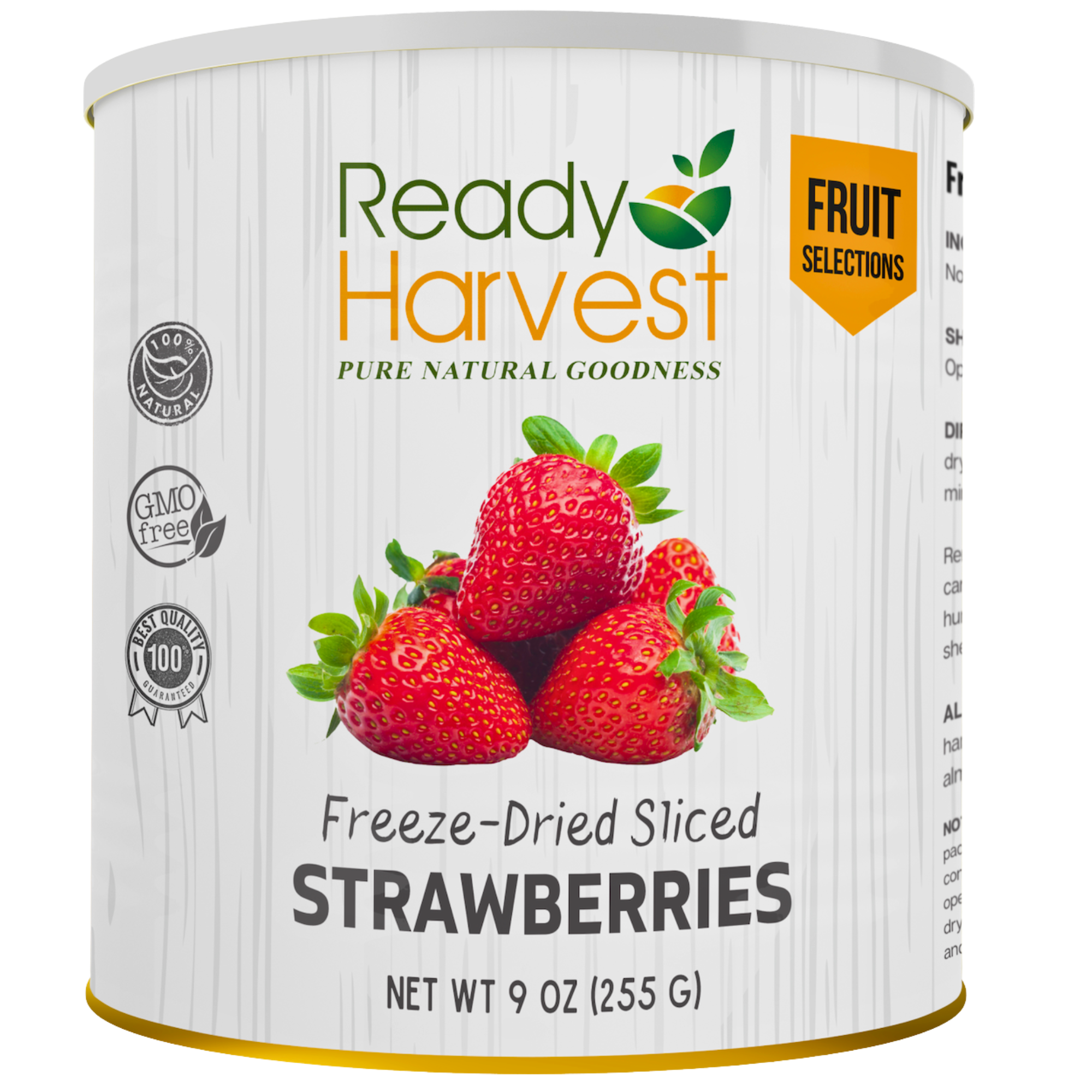 Ready Harvest Freeze-Dried Strawberry Slices (30-Year Shelf Life)