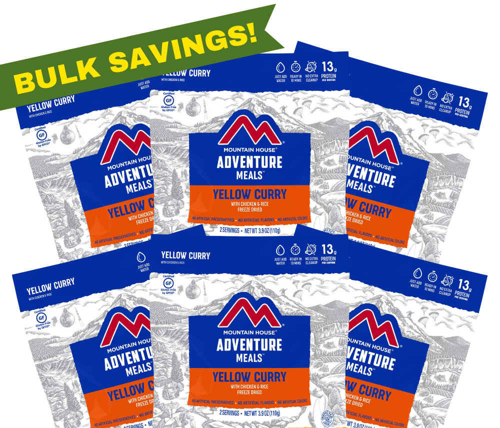 Freeze-Dried Yellow Curry with Chicken & Rice Pouch - Mountain House (GF) Gluten Free