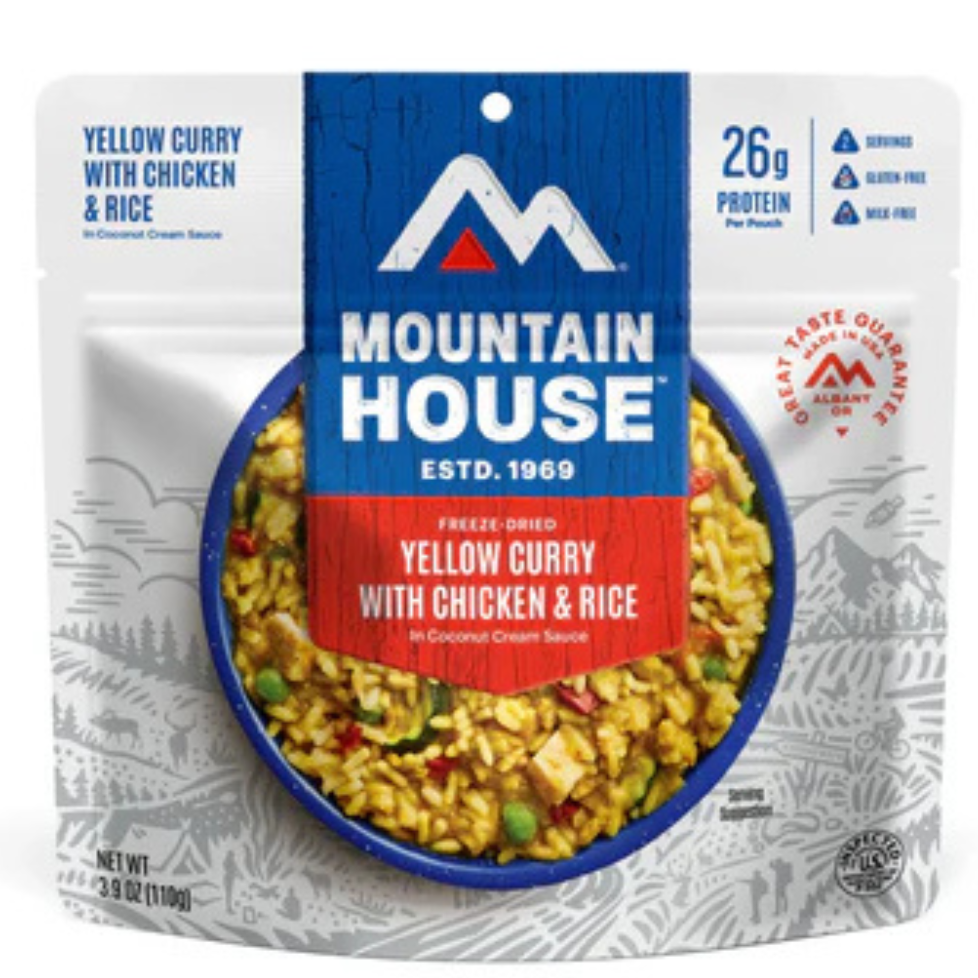 Freeze-Dried Yellow Curry with Chicken & Rice Pouch - Mountain House (GF) Gluten Free