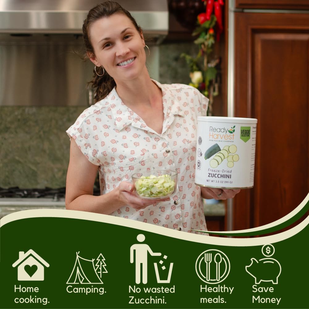 Ready Harvest Freeze-Dried Zucchini (30-Year Shelf Life)